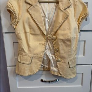 Heart Moon Star Yellow Blazer